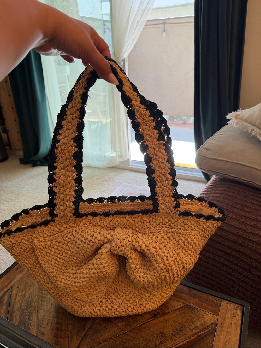 Kate Spade Tan Woven Shoulder Bag